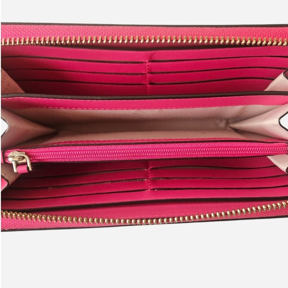 Kate Spade Hot Pink Zip Around Wallet - GUC - Picture 4 of 9